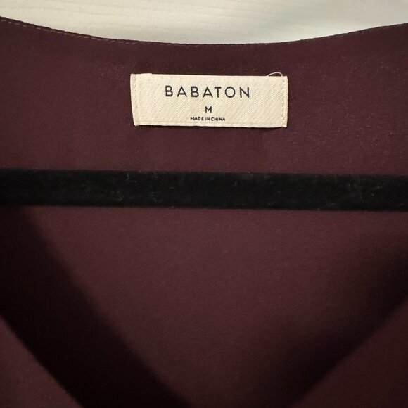 Aritzia Babaton Maddox Blouse β Chic & Flowy in Maroon (Size M) - Picture 2 of 4